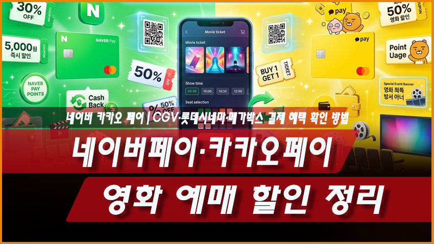 네이버페이&middot;카카오페이 영화 예매 할인 정리｜CGV&middot;롯데시네마&middot;메가박스 결제 혜택 확인 방법