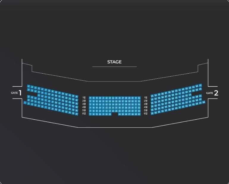 블루스퀘어 신한카드홀 3층 좌석배치도