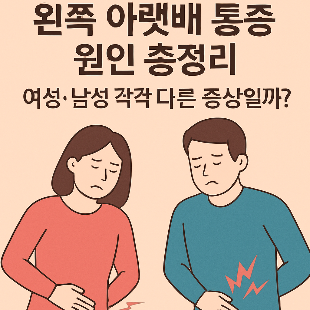 [왼쪽 아랫배 통증 원인 총정리] 여성·남성 각각 다른 증상일까?