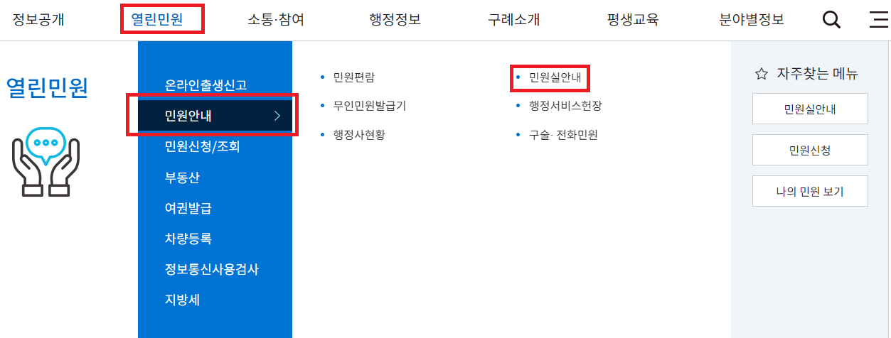 구례군청 민원실