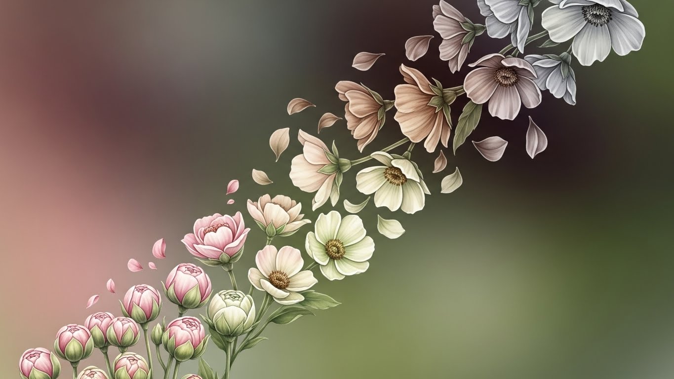Poetic concept image symbolizing Hwayangyeonhwa and life&rsquo;s most radiant season