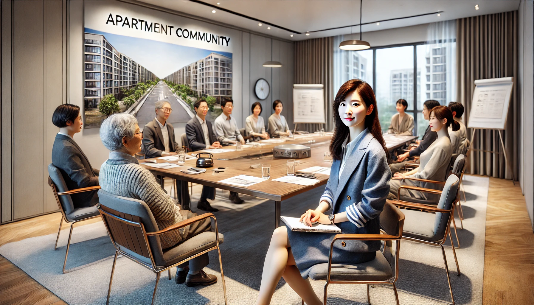 입주자대표회의 회의하는 이지미