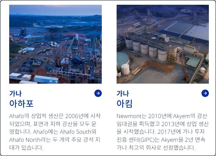 금채굴업체: 뉴몬트 코퍼레이션