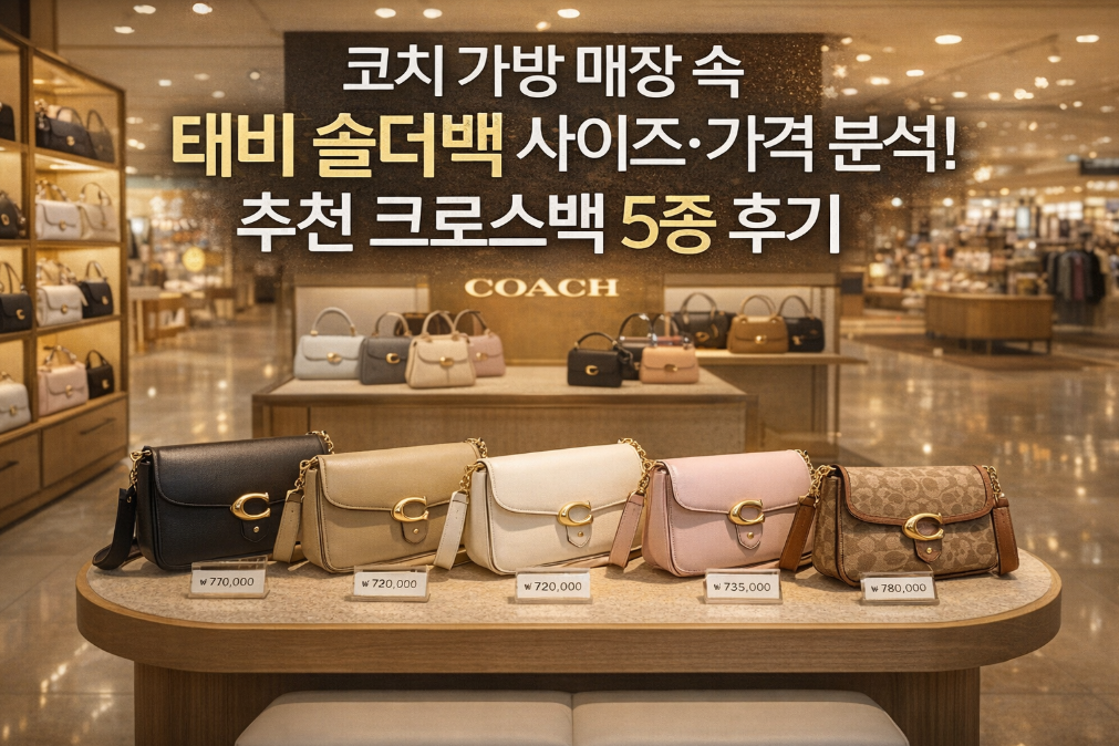 코치 태비 숄더백 사이즈별 가격 완벽 분석