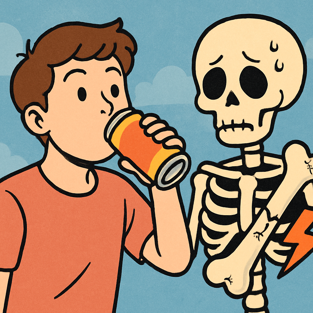 탄산음료를 많이 마시면 뼈가 약해져