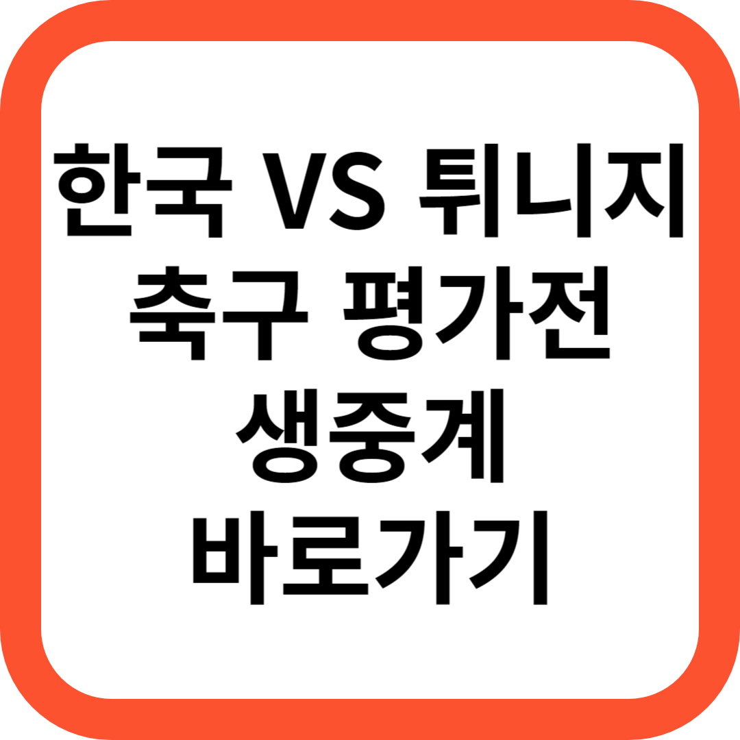 튀니지 평가전 생중계