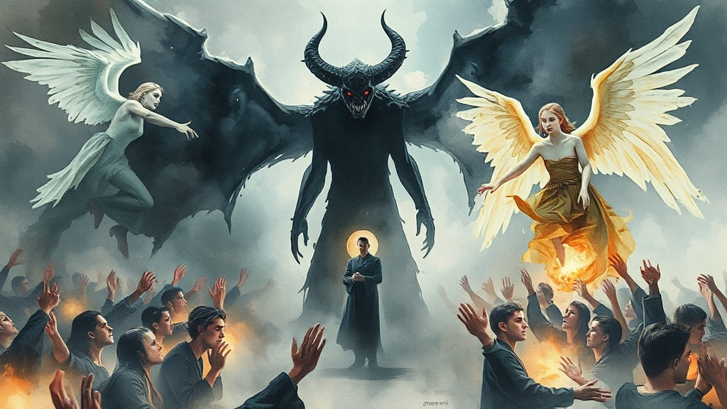 악귀 오귀와 대립 구도하는 모습