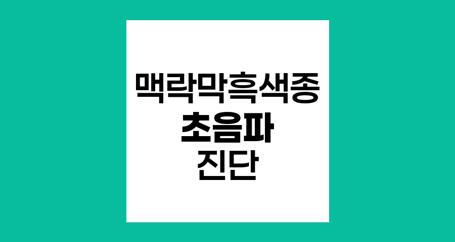맥락막흑색종 초음파 진단의 중요성