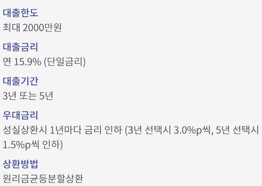 카카오뱅크 햇살론15