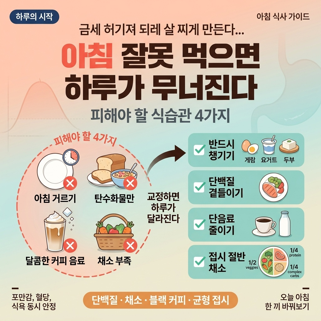 &ldquo;금세 허기져 되레 살 찌게 만든다&rdquo;&hellip; 아침에 피해야 할 식습관 4가지