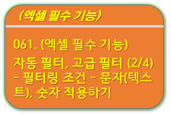 자동 필터, 고급 필터