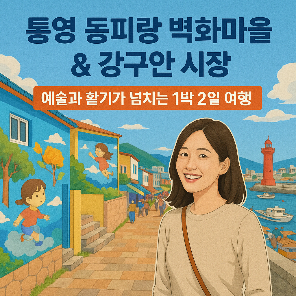 통영 동피랑 벽화마을 & 강구안 시장: 예술과 활기가 넘치는 1박 2일 여행