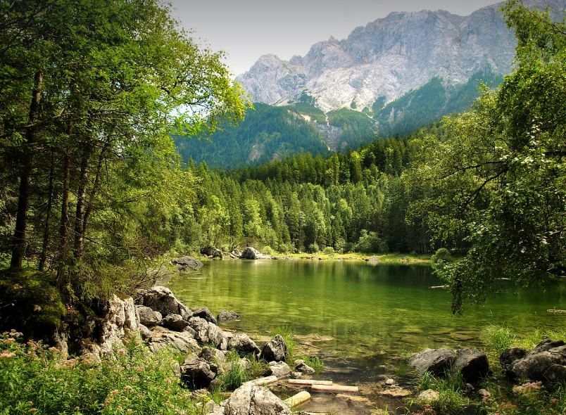 산 호수 휴양, 조용한 이미지