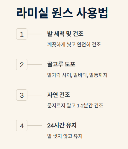 라미실 원스 사용법