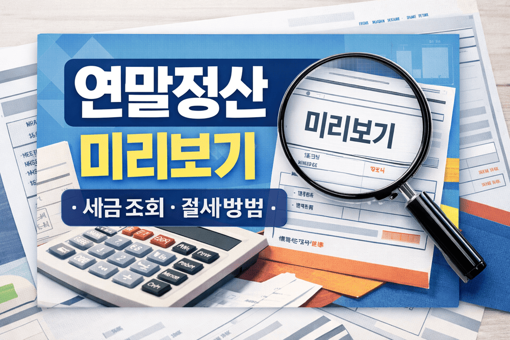 연말정산 미리보기란? 홈택스 조회 방법과 절세 포인트 정리