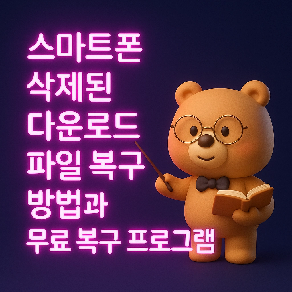 스마트폰 삭제된 다운로드 파일 복구 방법과 무료 복구 프로그램 가이드