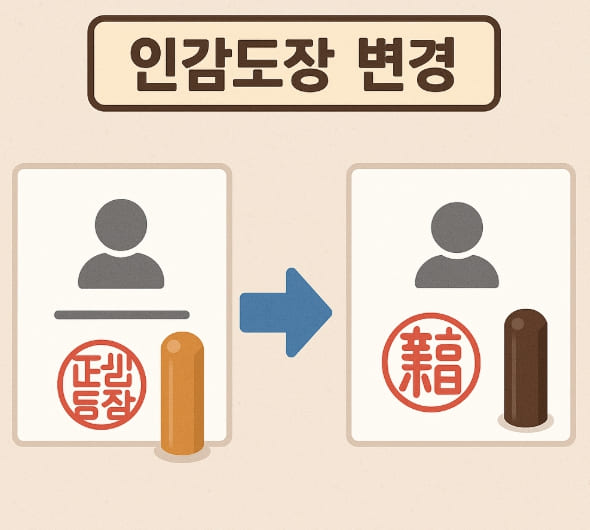 인감도장변경
