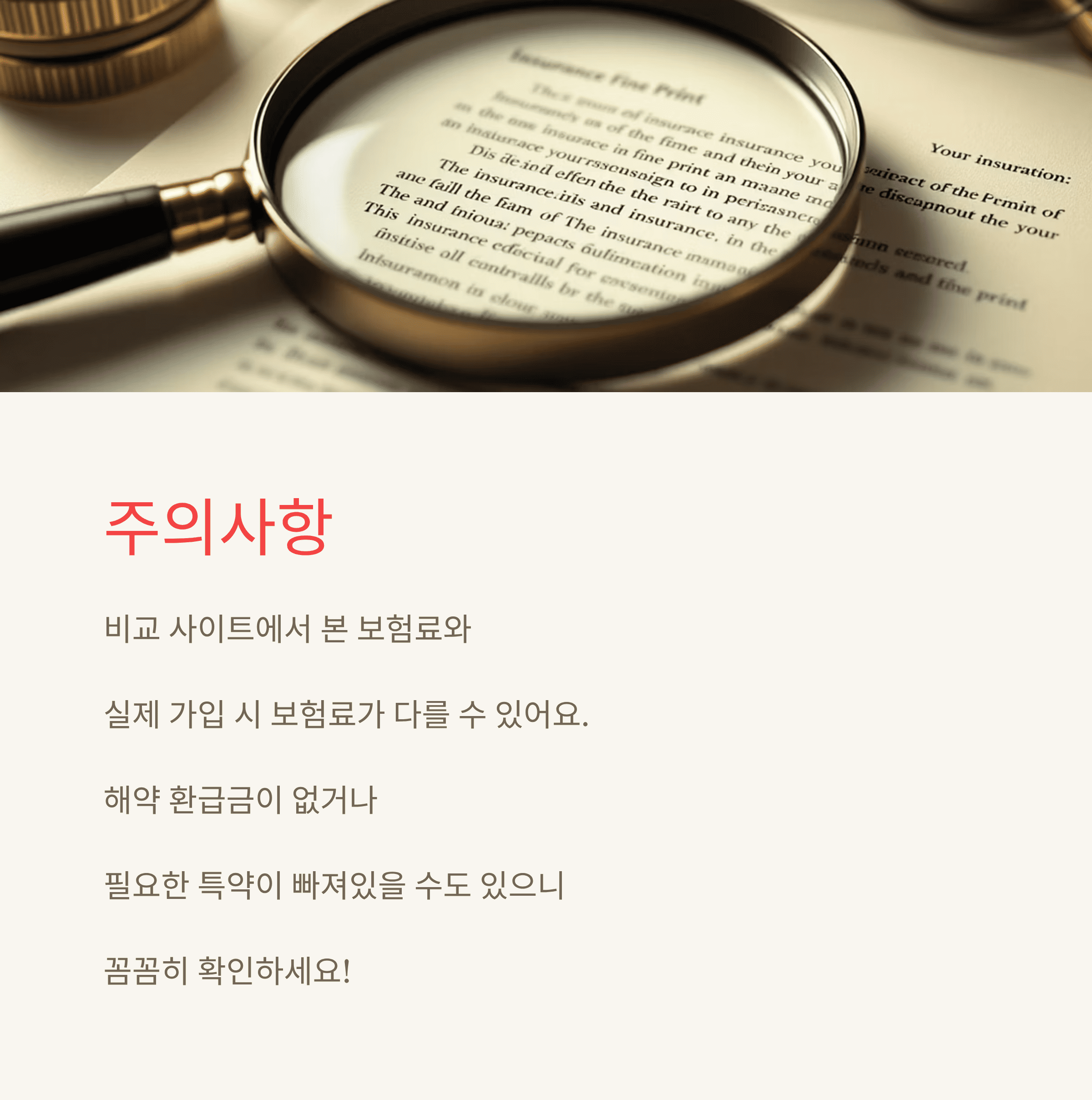 비 갱신 형 암 보험 및 3대 진단 비 보험 비교