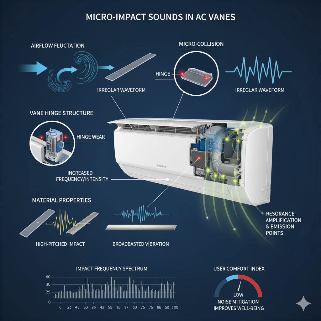 에어컨 베인의 미시 충돌음 메커니즘 설명