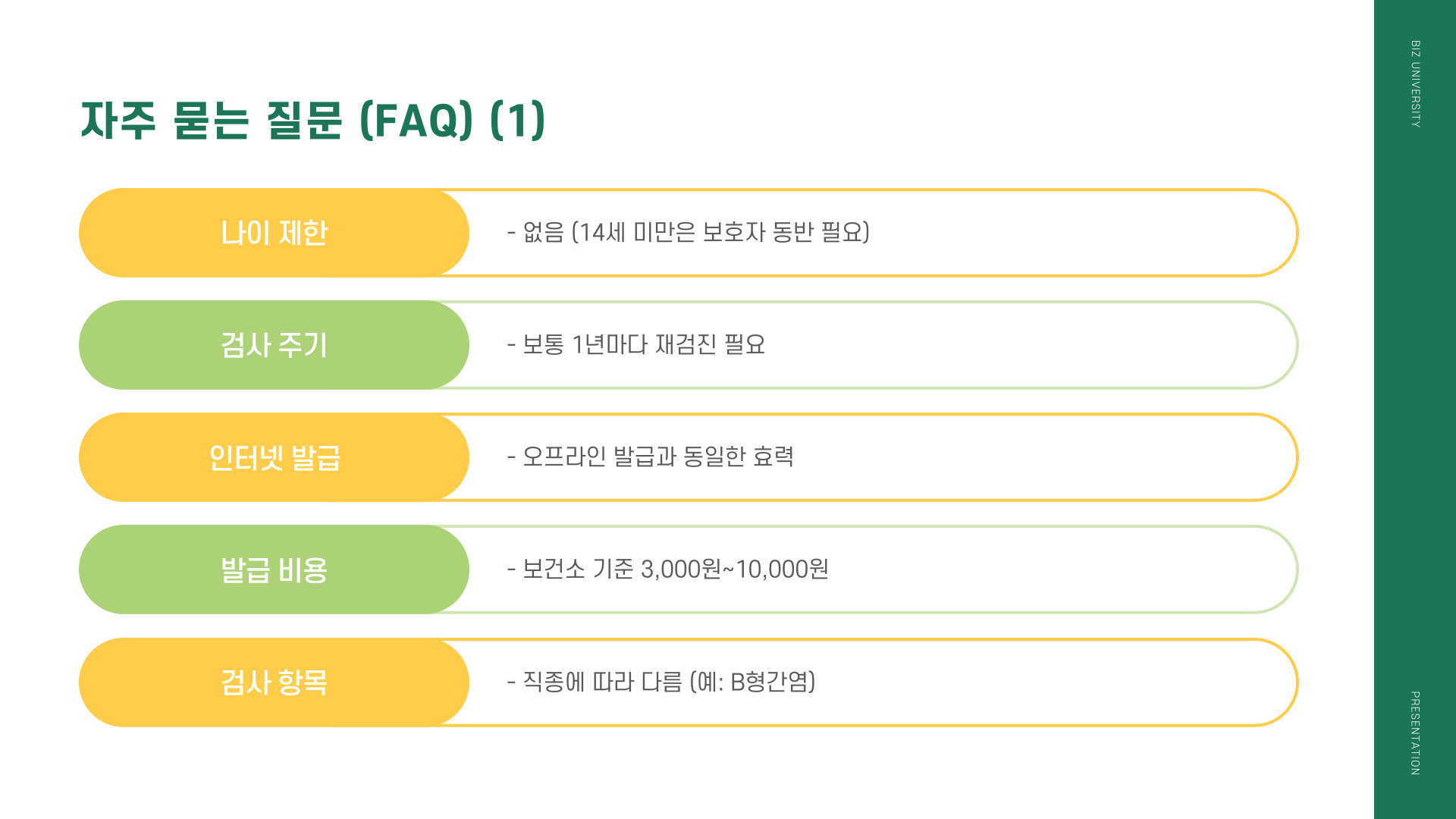 보건증 발급 준비물 유효기간