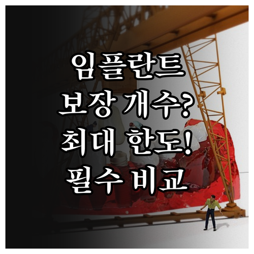 치아보험 임플란트 보장 개수와 금액 ..