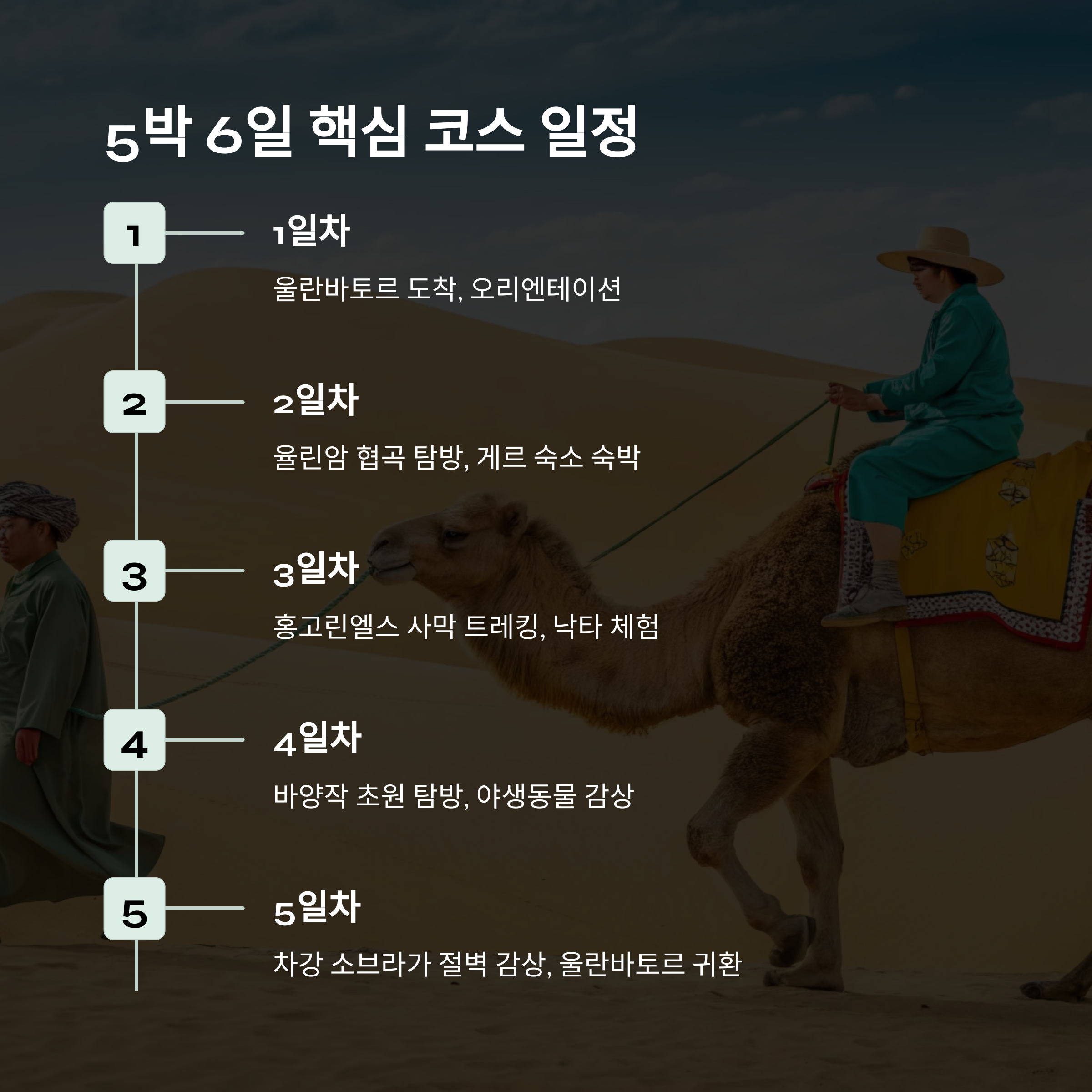 5박6일 핵심 코스 일정
