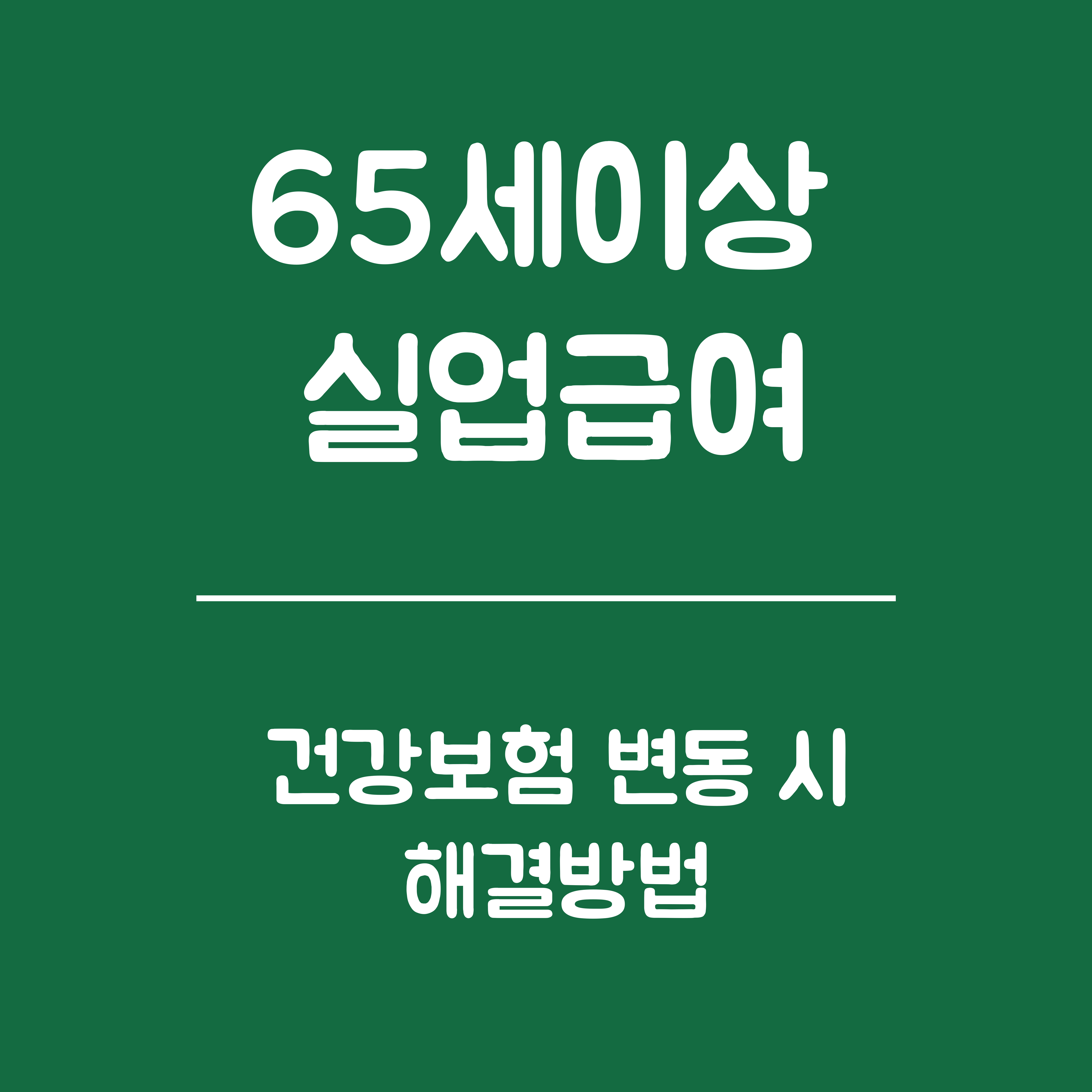 65세 이상 실업급여, 건강보험료 변동 시 해결방법 - 보험료 변동 시 해결방법, 직장가입자, 지역가입자, 주의사항