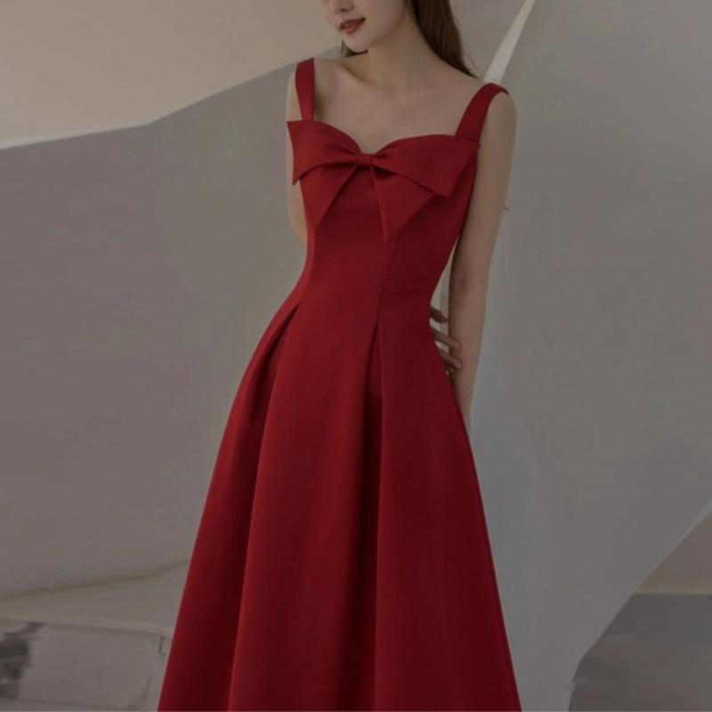 연말드레스 크리스마스파티복 유색드레스 연주 연주회