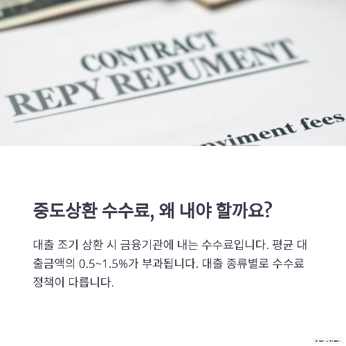 중도상환 수수료 왜 내야할까?