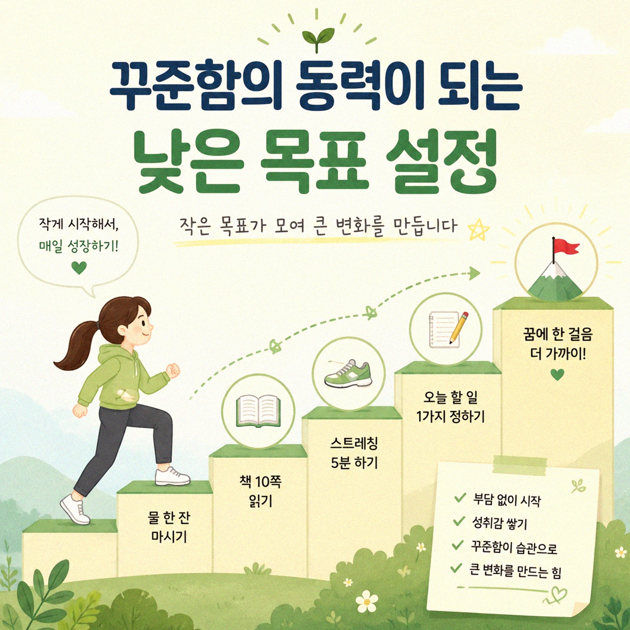운동 처음 시작할 때 왜 목표를 낮춰야 할까요
