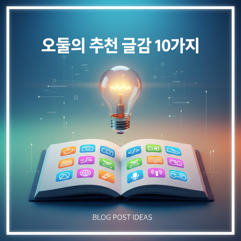 조회수 10배 폭발!나만 몰랐던 Tistory 인기 글감 10가지(feat. 글감 고민 끝)