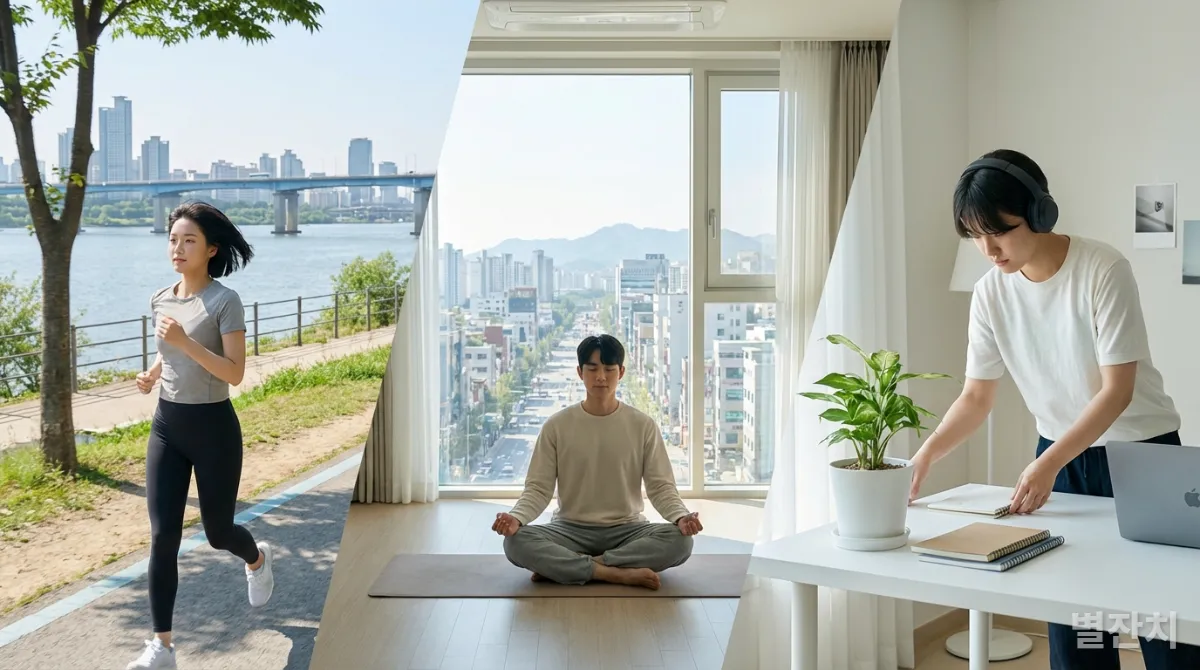 성공을 위해 건강한 습관을 실천하는 한국인들