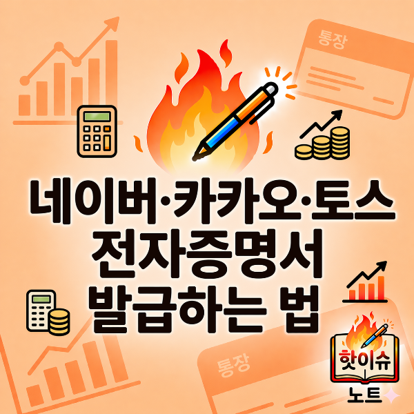 네이버·카카오·토스 전자증명서 발급하는 법 총정리