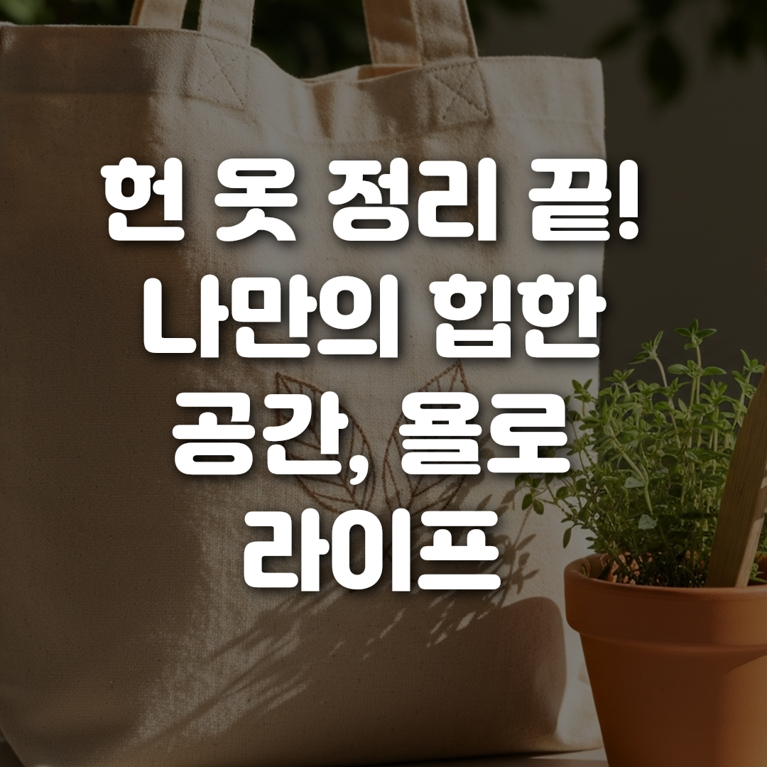헌 옷 정리 끝 나만의 힙한 공간 욜로 라이프 만끽해요