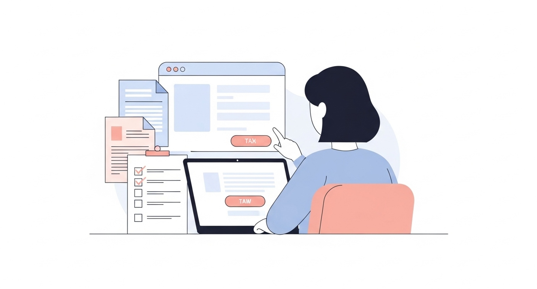 급여명세서를 통해 연금 공제 내역을 확인하는 사람, 납부 확인이 필요합니다.