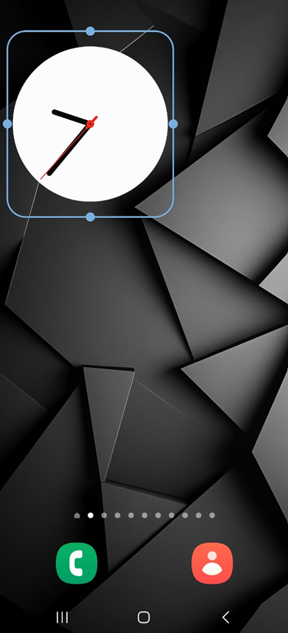 방법 7: 크게 조절된 시계 확인하기