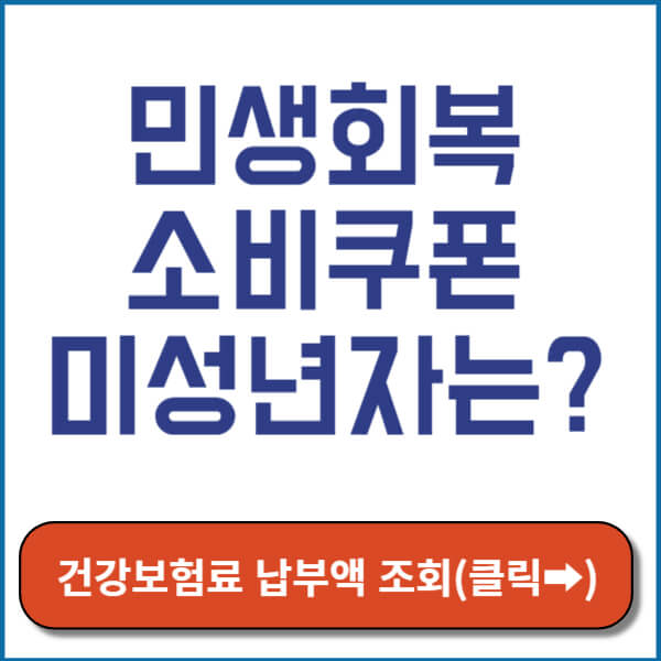 민생회복 소비쿠폰 미성년자