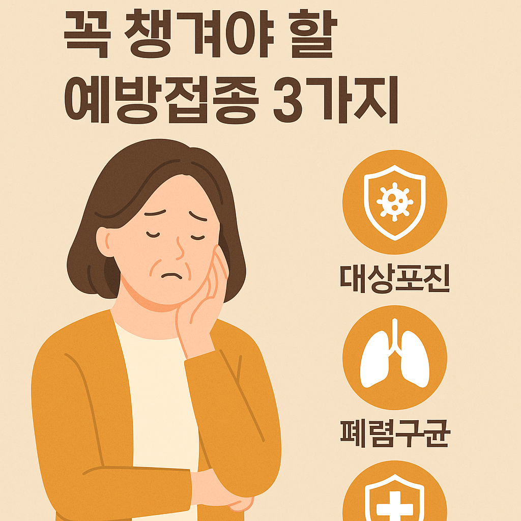갱년기에 꼭 챙겨야 할 예방접종 3가지