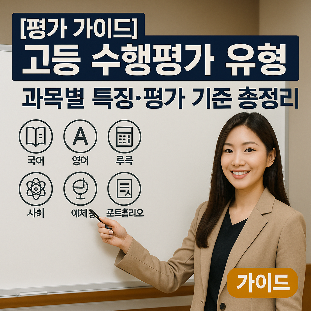 [평가 가이드] 고등 수행평가 유형 ｜ 과목별 특징·평가 기준 총정리
