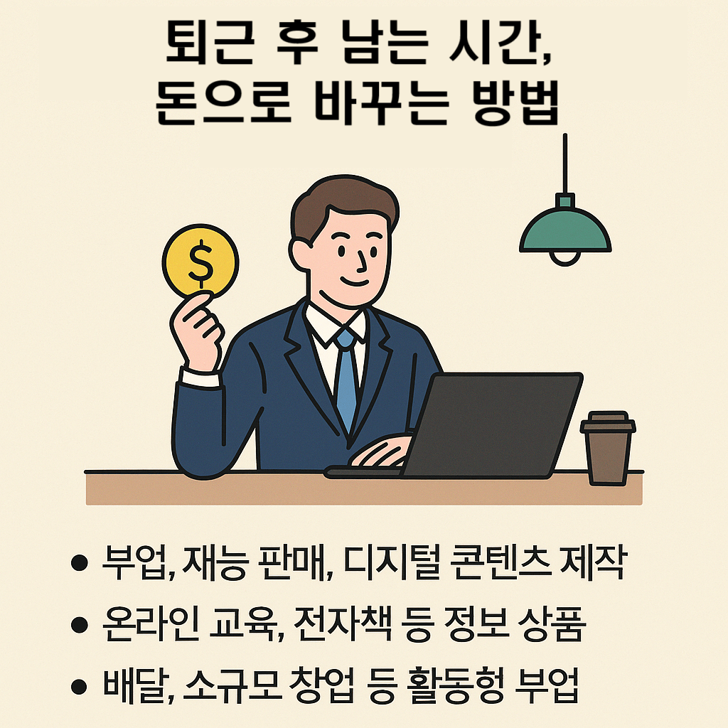 직장인의 퇴근 후 시간, 돈이 되는 경제활동으로 바꾸는 법