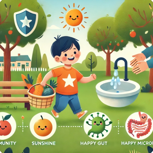 아이의 면역력 생활습관 관련 이미지