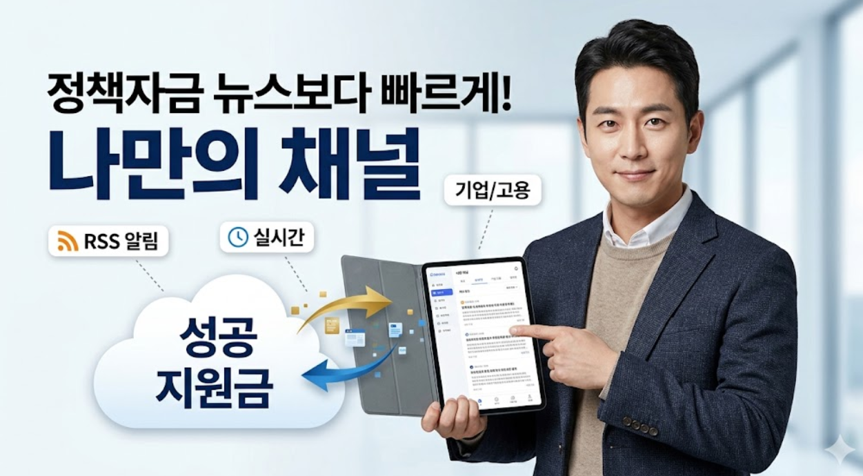 정책자금 정보를 뉴스보다 빠르게 확인하고 활용하는 나만의 채널