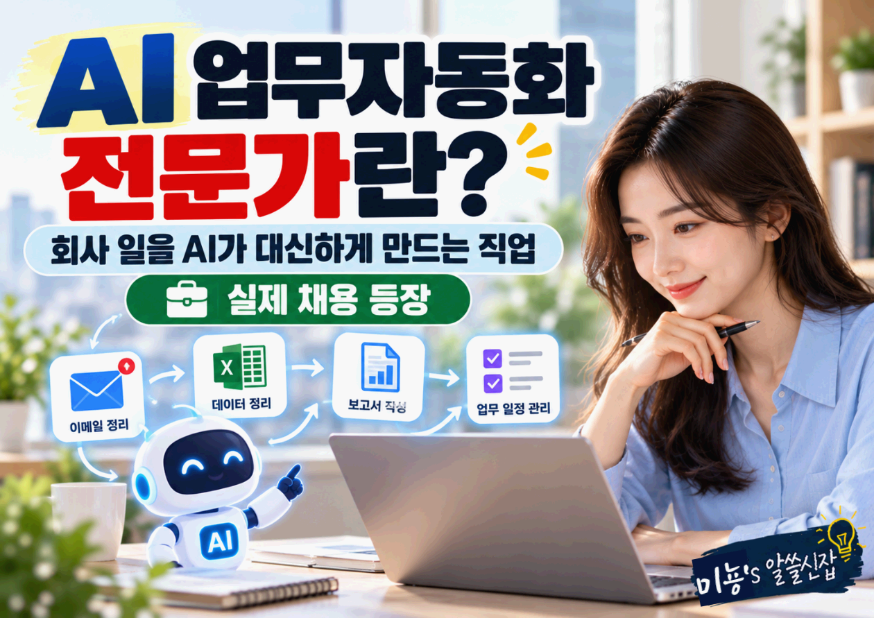 회사 일을 AI가 대신하게 만드는 직업
- AI 업무자동화 전문가란?