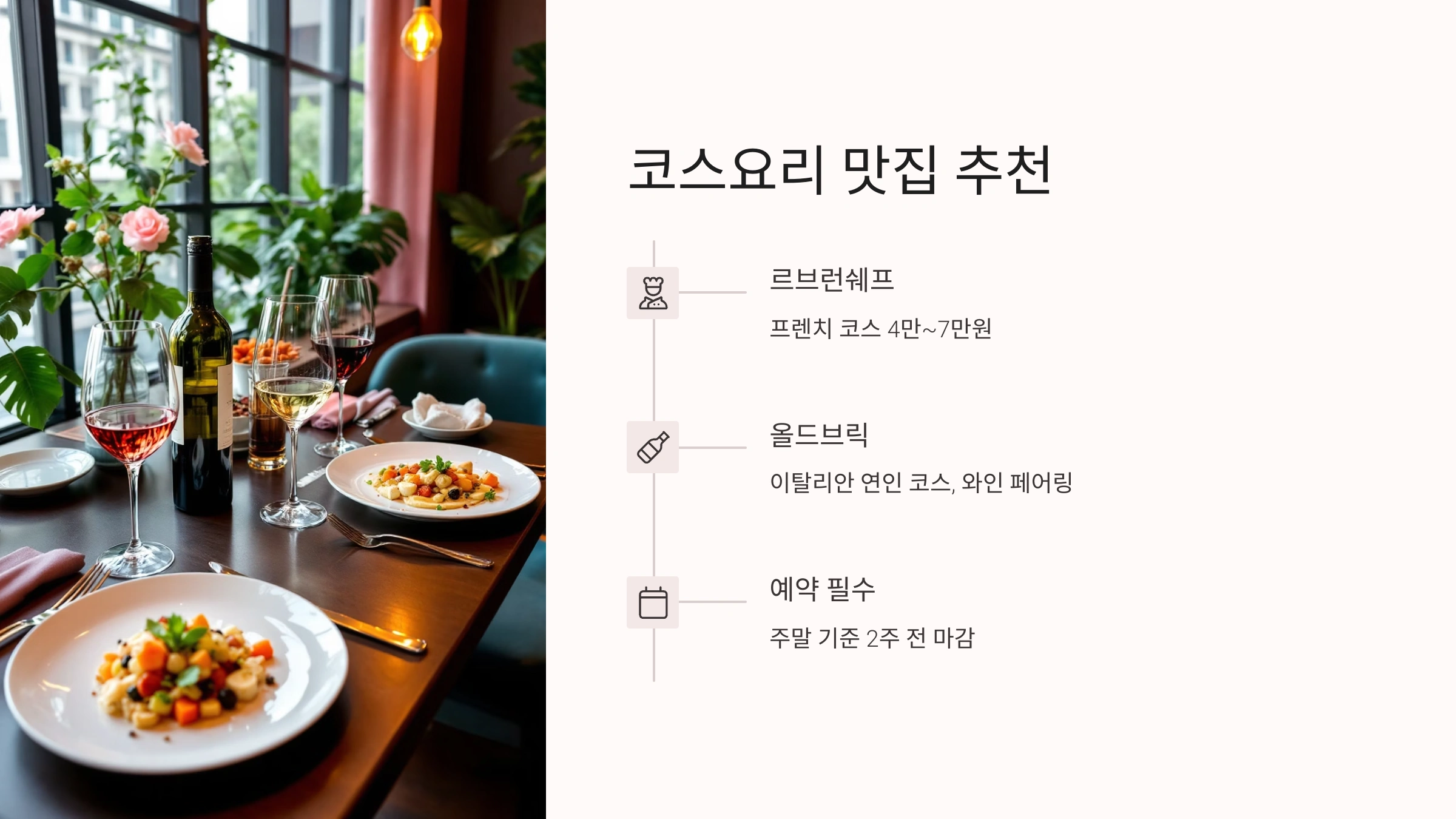 🍷 코스요리 맛집 추천