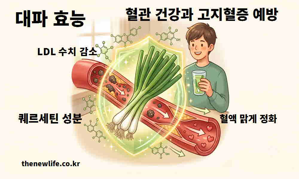 대파 효능 혈관 건강 고지혈증 예방