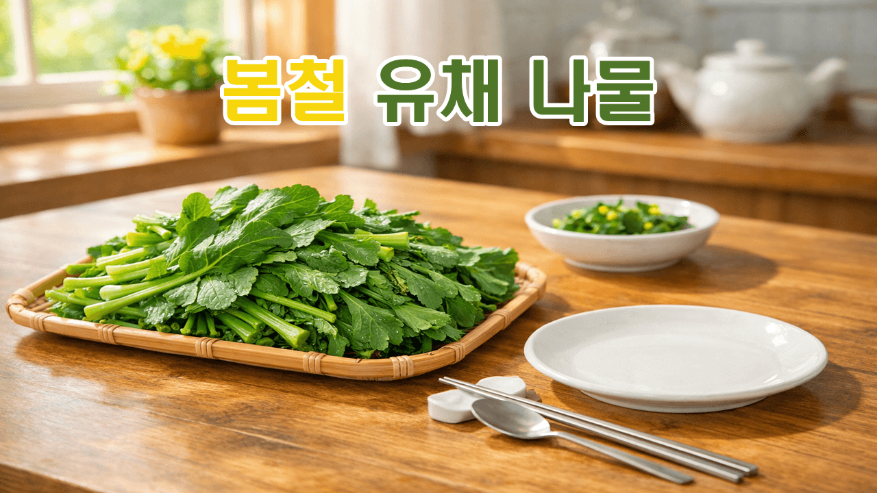봄철 유채나물 활용법 (영양, 요리, 효능)