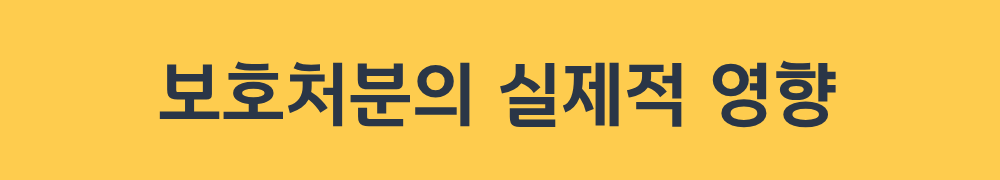 보호처분의 실제적 영향