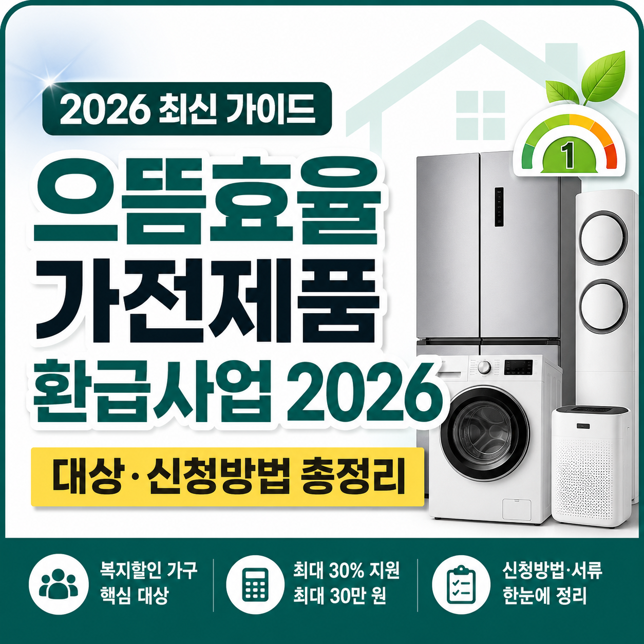 으뜸효율 가전제품 환급사업 2026 대상 신청방법 안내