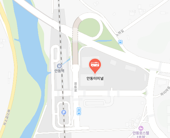 안동시외버스터미널 위치-지도