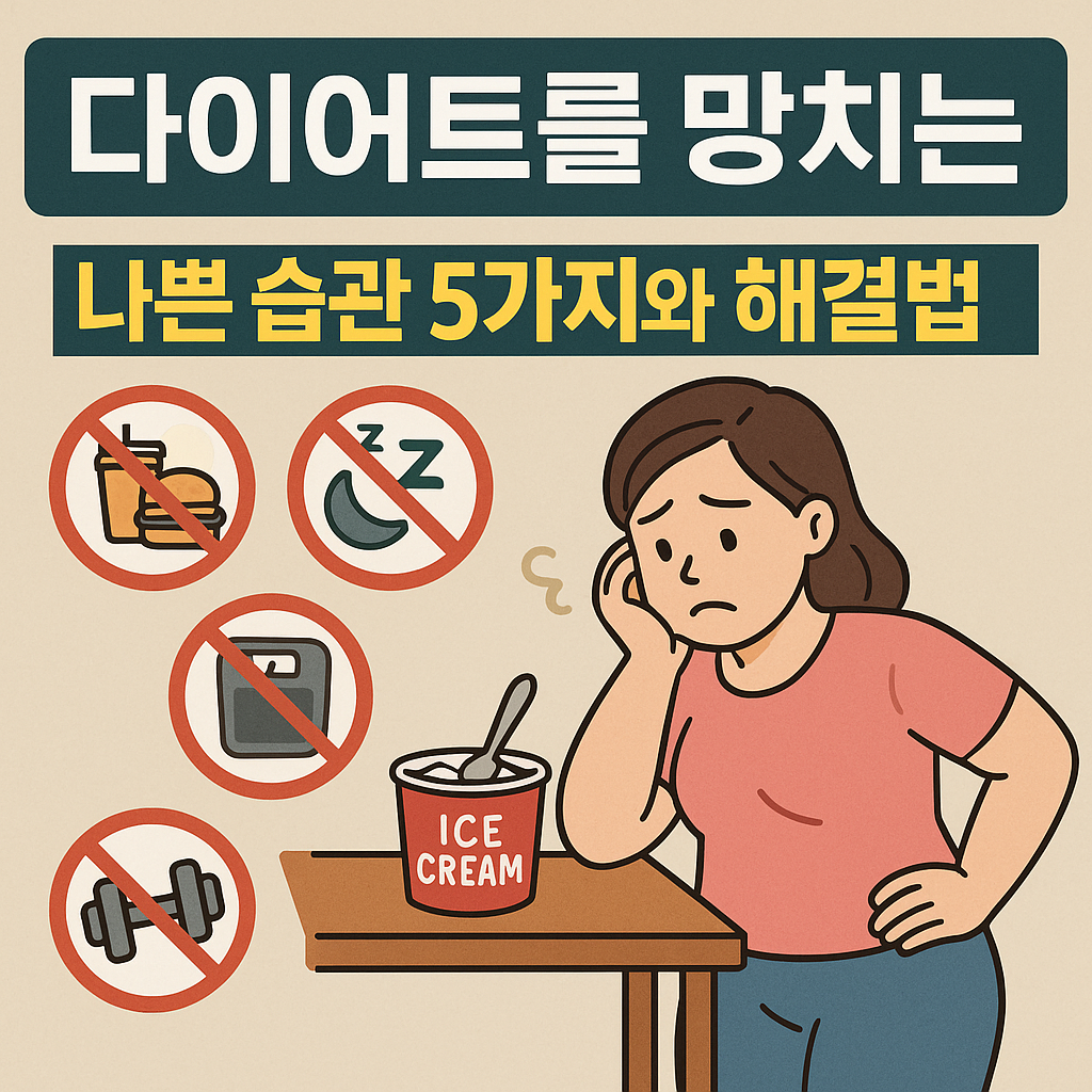다이어트를 망치는 나쁜습관 5가지와 해결법